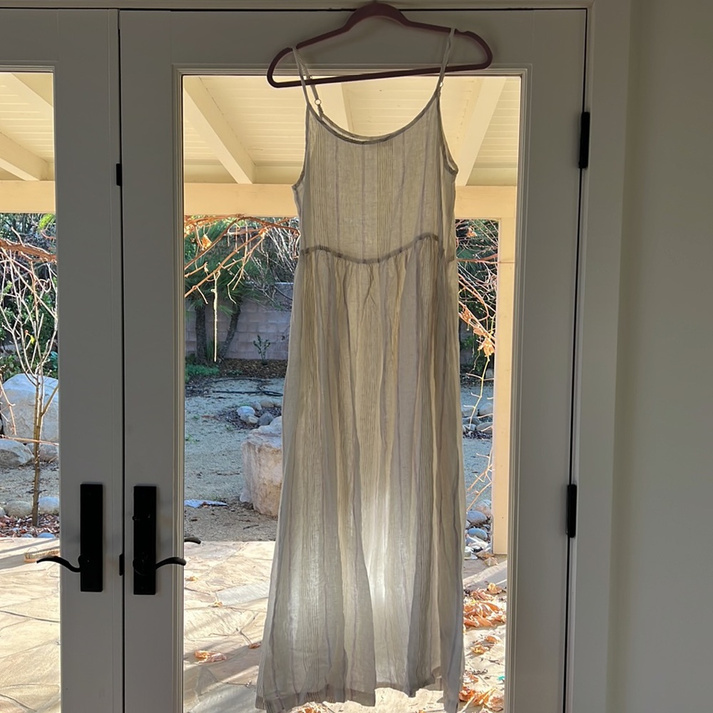 CP SHADES Hazel Dress Linen strips